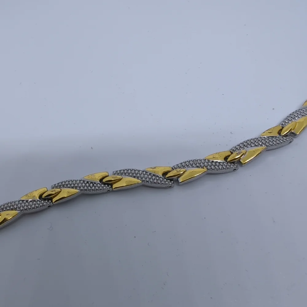 MEN'S Titanium Steel Magnetic for Anxiety & Pain Snake Print Design 18k GP